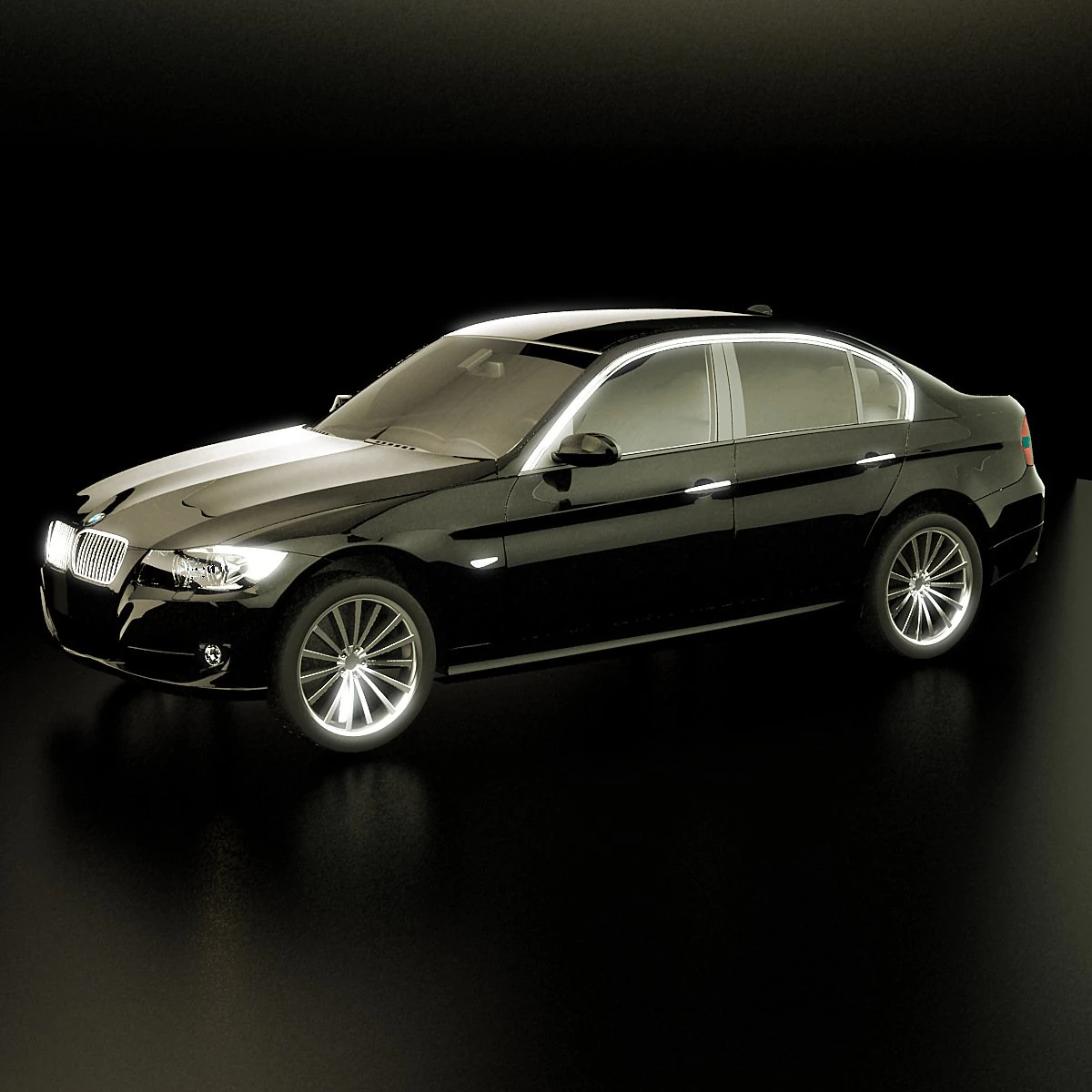bmw 3 series 2008 facelift e90 3D Model .c4d .max .obj .3ds .fbx .stl .blend 