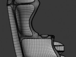 versailles domed burlapbacked chair 3D 模型