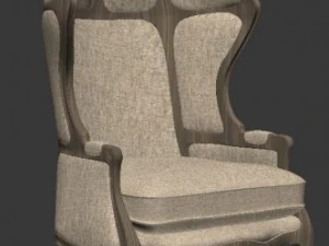 versailles domed burlapbacked chair 3D Model