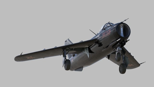 mig17 3D Model .c4d .max .obj .3ds .fbx .stl .blend 