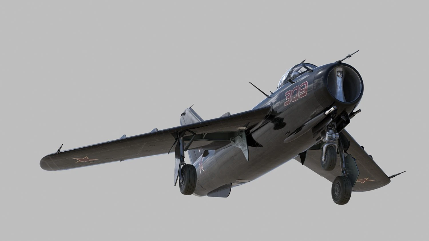 mig17 3D Model .c4d .max .obj .3ds .fbx .stl .blend 