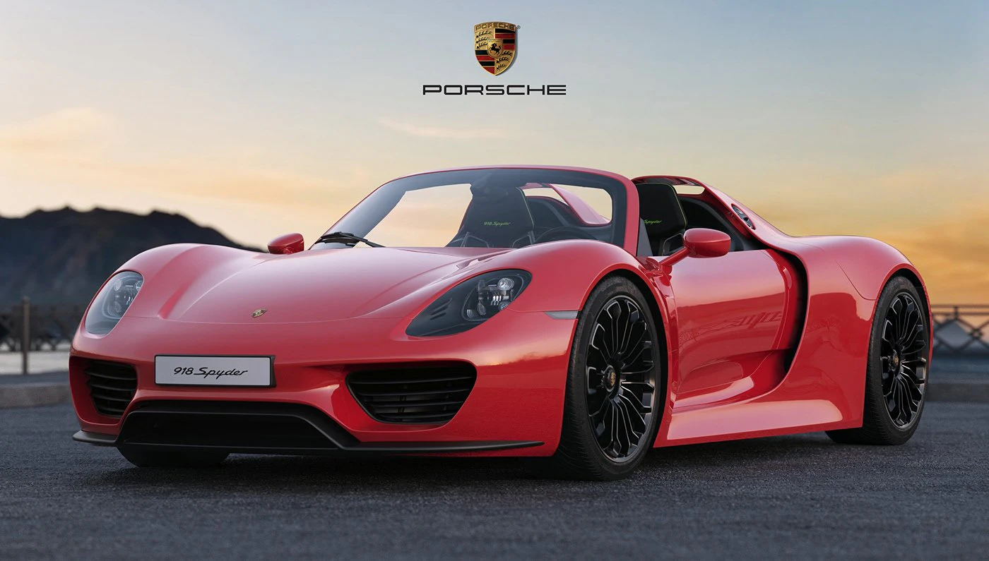 porsche 918 spyder 3D Model .c4d .max .obj .3ds .fbx .stl .blend 