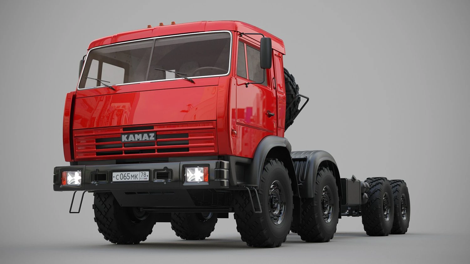 kamaz 8x8 3D Model .c4d .max .obj .3ds .fbx .stl .blend 