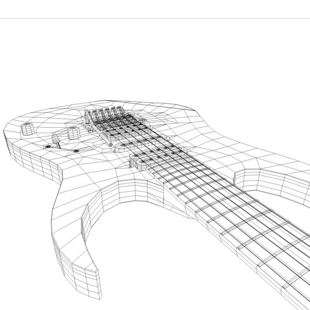 ibanez rg 870 qmz 3D Модель in Гитара 3DExport