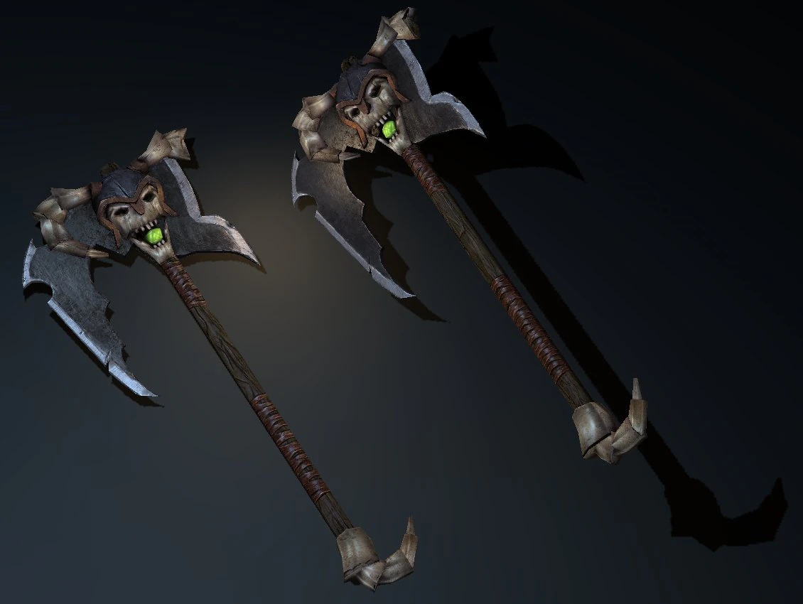 fantasy axe 3D Model .c4d .max .obj .3ds .fbx .stl .blend