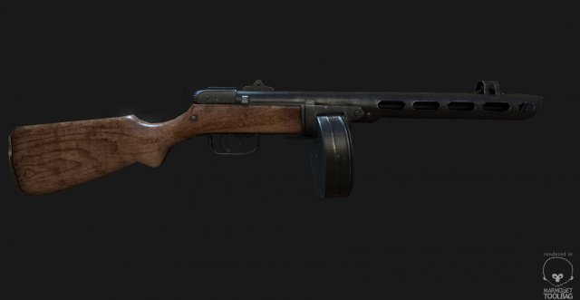 ppsh 41 3D 모델 .c4d .max .obj .3ds .fbx .stl .blend 