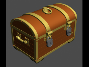 chest with coins Modelo 3D