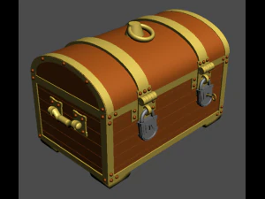 동전이 들어있는 가슴 3D 모델