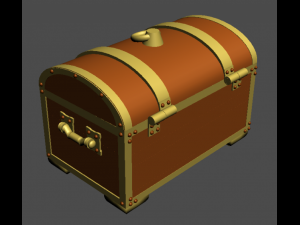 chest with coins 3D Модель