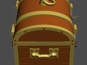 chest with coins 3D Модель