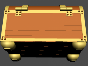 chest with coins 3D Модель