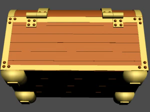 chest with coins 3D Model
