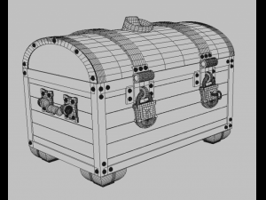 chest with coins 3D Модель