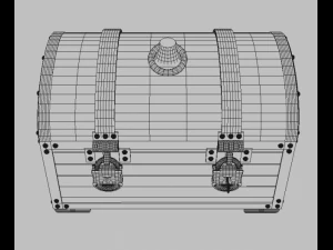 chest with coins 3D Model