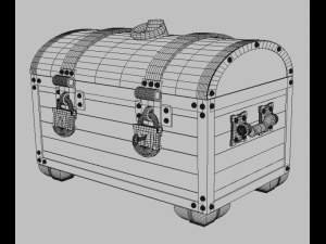 chest with coins 3D Модель