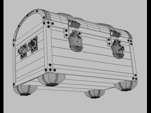 chest with coins 3D Model