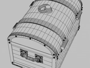 chest with coins 3D Model