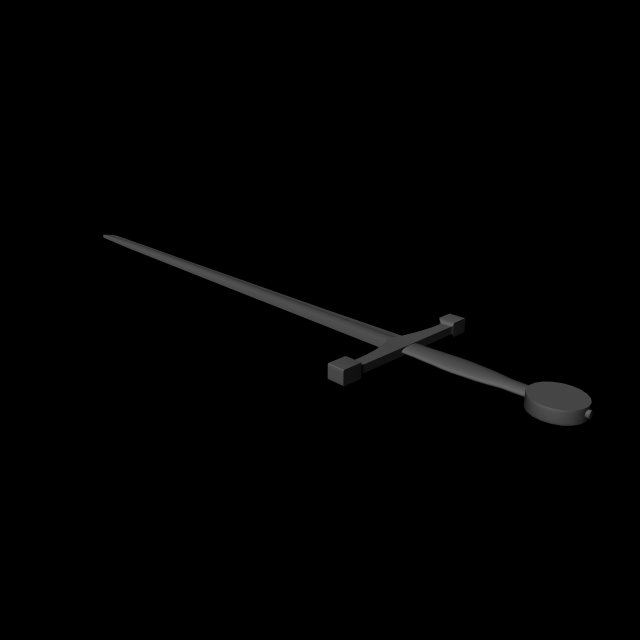 iron sword 3D Model .c4d .max .obj .3ds .fbx .stl .blend 