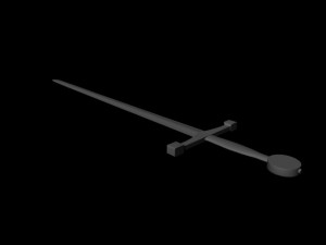 iron sword Modèle 3D