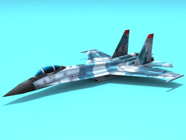 su27 flanker 3D Model .c4d .max .obj .3ds .fbx .stl .blend