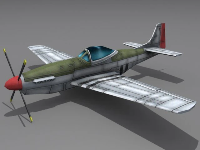 p51 mustang 3D Model .c4d .max .obj .3ds .fbx .stl .blend 