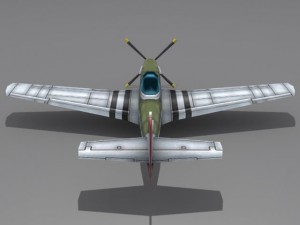 p51 mustang Modello 3D