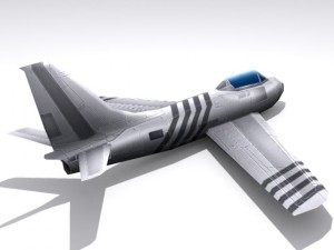 f86 sabre Modello 3D