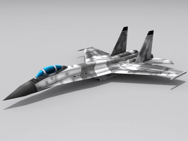 su30 flanker 3D Model .c4d .max .obj .3ds .fbx .stl .blend 
