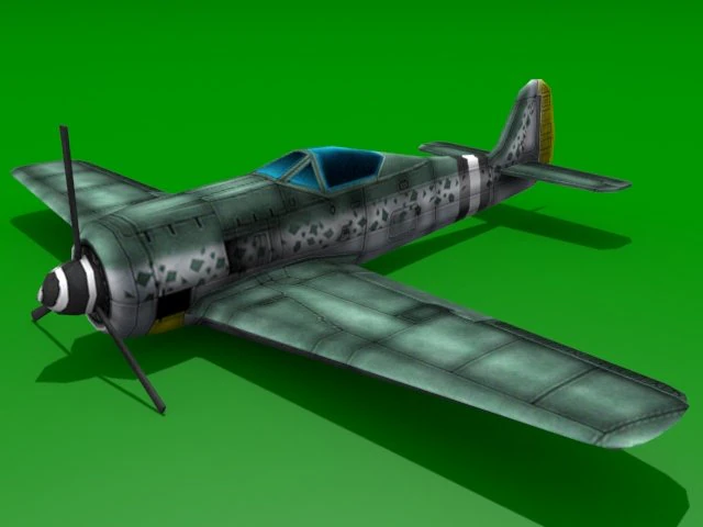 focke wulf fw 190 3D Model .c4d .max .obj .3ds .fbx .stl .blend 