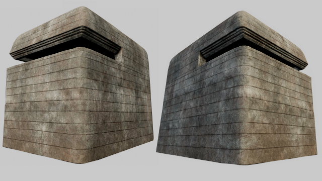 large concrete bunker pbr Modelo 3D .c4d .max .obj .3ds .fbx .stl .blend 