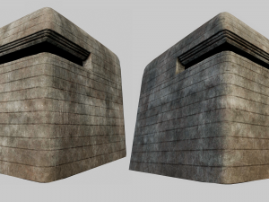 large concrete bunker pbr 3D-Modell