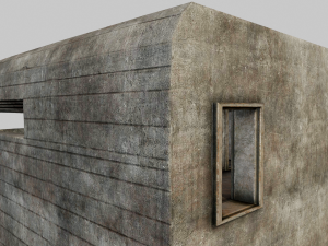 large concrete bunker pbr Modelo 3D