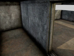 большой бетонный бункер pbr 3D Модель