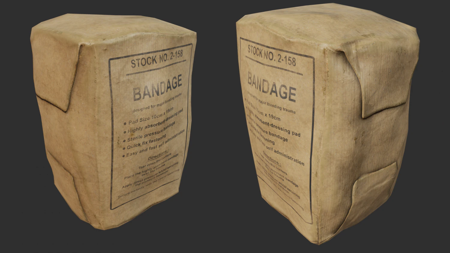 field bandage pbr 3D Model .c4d .max .obj .3ds .fbx .stl .blend 