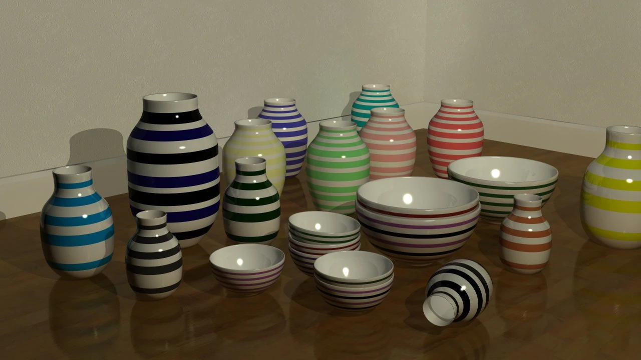 vases and bowls 3D Model .c4d .max .obj .3ds .fbx .stl .blend 