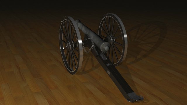 field cannon 3D 模型 .c4d .max .obj .3ds .fbx .stl .blend 