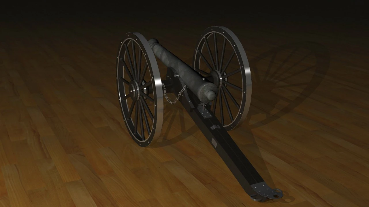 field cannon 3D Model .c4d .max .obj .3ds .fbx .stl .blend 