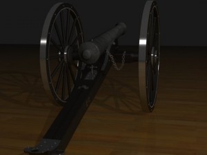 field cannon 3D 模型