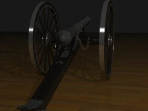 field cannon 3D Model