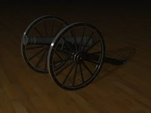 field cannon 3D Model