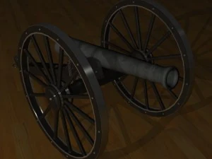 field cannon 3D Model