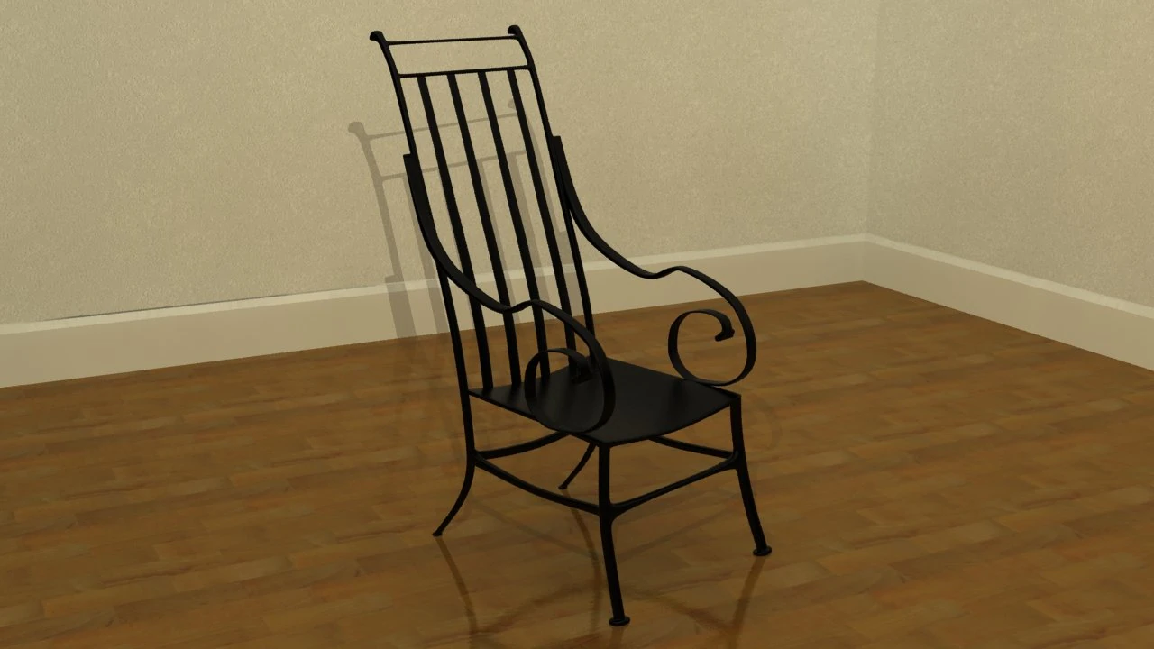 cafe chair 3D Model .c4d .max .obj .3ds .fbx .stl .blend 
