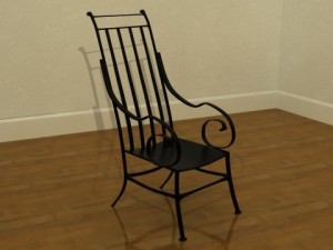 cafe chair 3D मॉडल