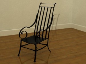 cafe chair 3D 模型