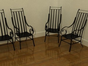 cafe chair 3D 模型