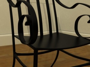 cafe chair 3D 模型