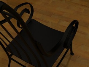 cafe chair 3D 模型