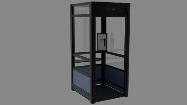 phonebooth 3D Модель .c4d .max .obj .3ds .fbx .stl .blend