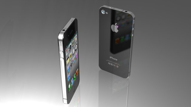 iphone 4s black edition Modello 3D .c4d .max .obj .3ds .fbx .stl .blend 