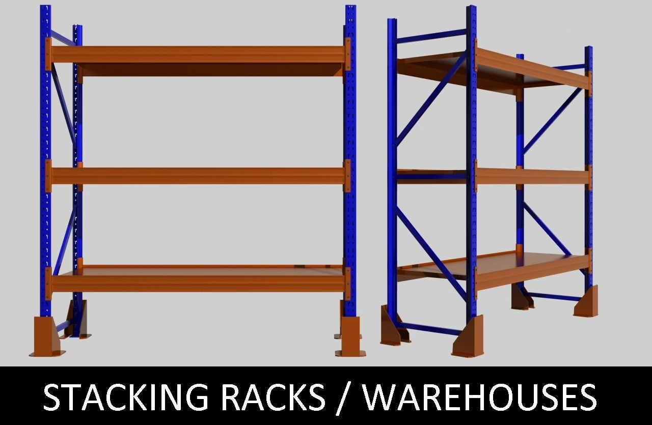 stacking rack 3D Model .c4d .max .obj .3ds .fbx .stl .blend 